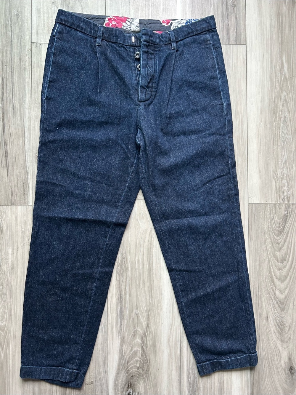 Armani Exchange Dark Blue Cropped Women's Jeans